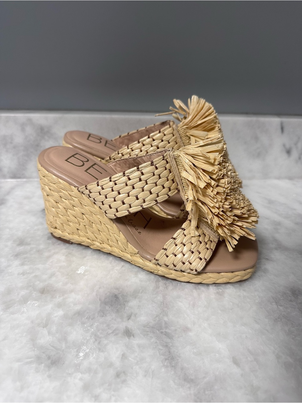 Beach by Matisse size 7 Natural Raffia Slide Sandals - Beige - Picture 2 of 12